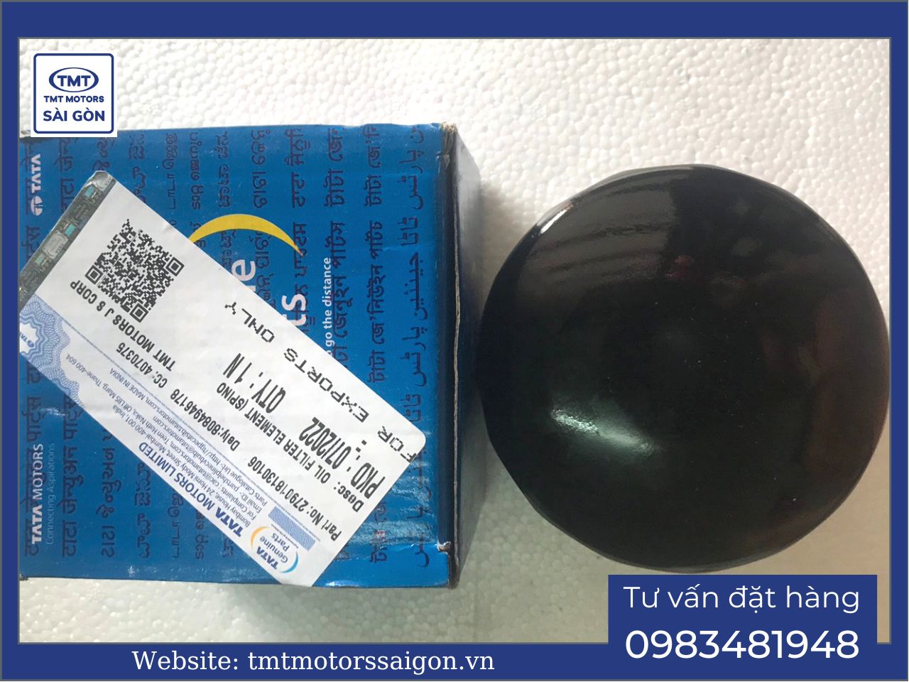 Lọc nhớt xe TATA Super ACE E2 - Trung tâm phụ tùng xe tải