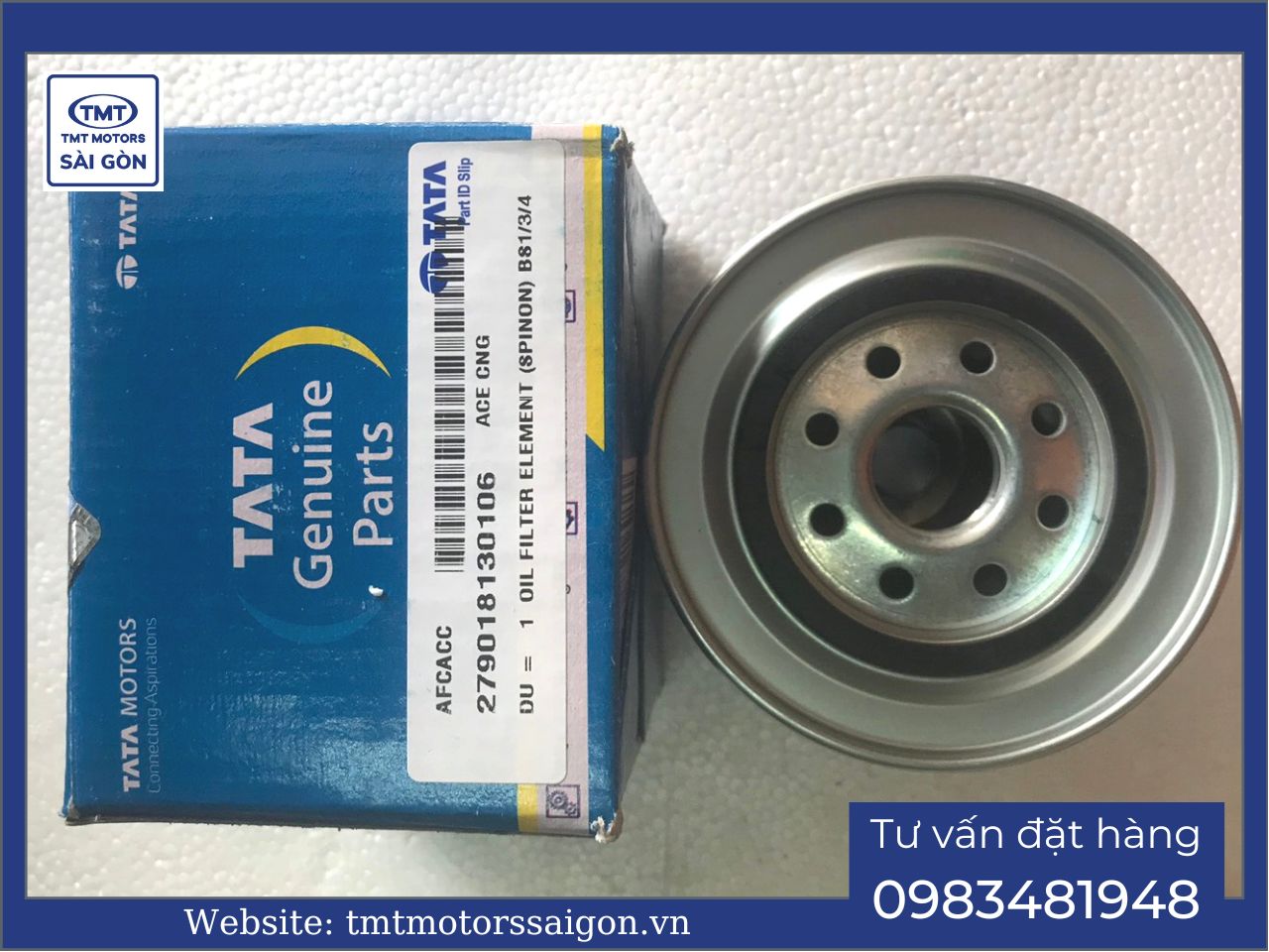 Lọc nhớt xe TATA Super ACE E2 - Trung tâm phụ tùng xe tải