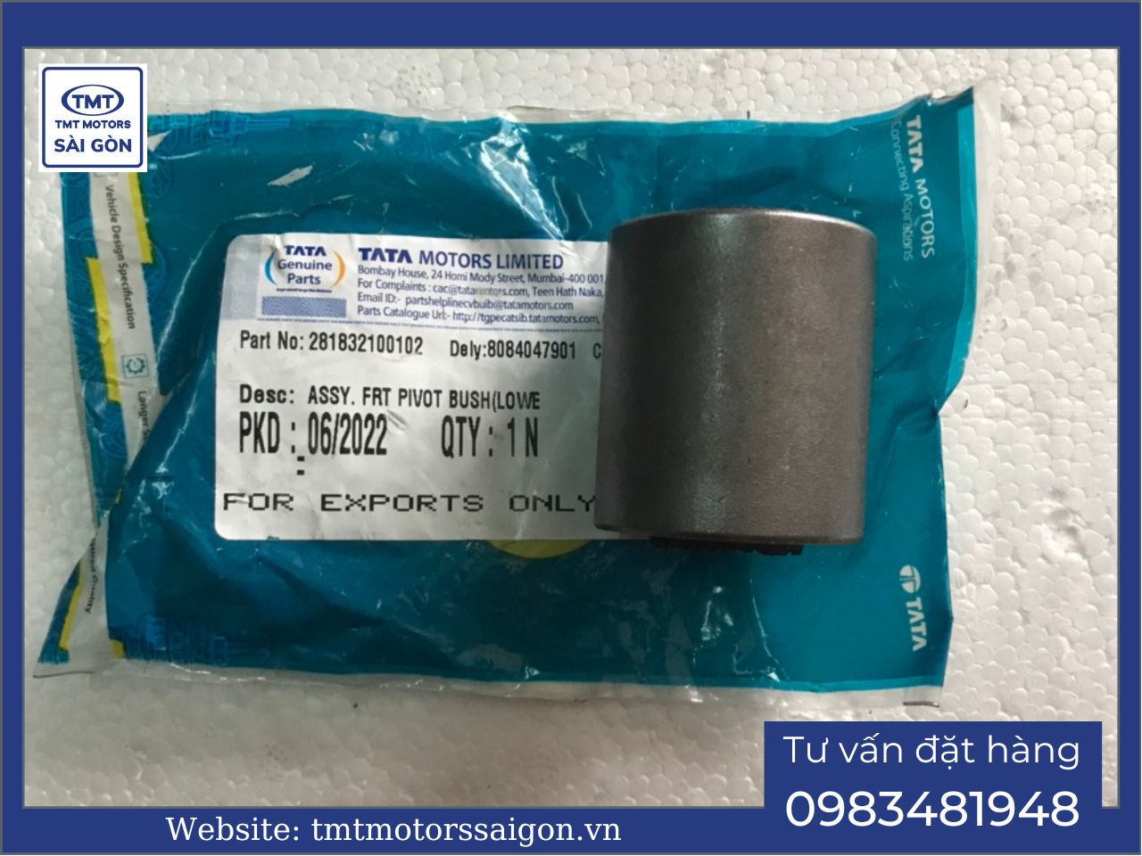 Ống lót thanh truyền hệ thống treo trước xe TATA Super ACE E2 - Trung tâm phụ tùng xe tải